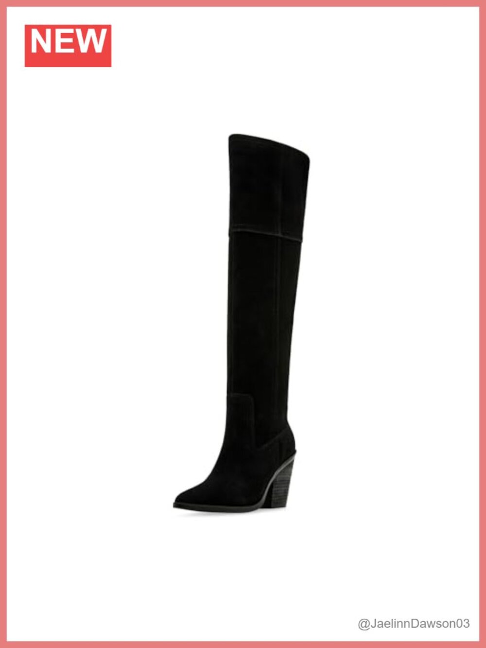 Knee High Boots Women Waterproof Suede Zip Block Heel